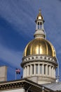 Gold dome of the New Jersey State Capitol Building Royalty Free Stock Photo