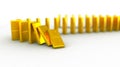 Gold domino dollar Royalty Free Stock Photo