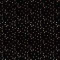 Gold Dot Faux Foil Metallic Black Background