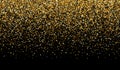 Gold Dot Festive Black Background. Transparent