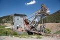 The gold dredge on the Yankee fork of the salmon river