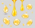 Gold drop of oil essence.