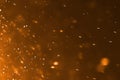 Gold dust particles flowing background loop seamless ready, golden light spot