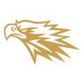 Gold Eagle Golden Falcon Logo Design Vector