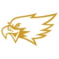 Gold Eagle Hawk Golden Falcon Bird Logo Design Vector Art Template