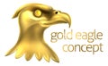 Gold Eagle Head Concept Royalty Free Stock Photo