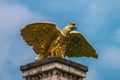 Gold eagle sculpture Royalty Free Stock Photo