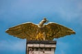 Gold eagle sculpture