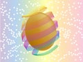 Gold Easter egg with bow