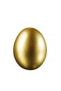 Gold Easter egg isolated on a white background