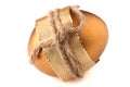 Gold EASTER egg wrapped by golden bow