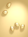 Gold Easter Eggs Royalty Free Stock Photo