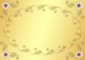 Gold Easter flower background