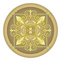 Gold eastern ornament vector