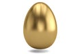 Gold egg on white background. 3D illustration. Royalty Free Stock Photo