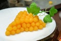 Gold egg yolks drops invent to vine