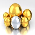 Gold Eggs Royalty Free Stock Photo