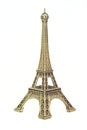 Gold Eiffel tower figurine