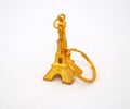 Gold eiffel tower trinket Royalty Free Stock Photo