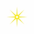 Gold eight pointed star icon, cartoon style Royalty Free Stock Photo