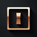 Gold Electric light switch icon isolated on black background. On and Off icon. Dimmer light switch sign. Concept of