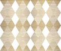 Gold Elegant Rhombus Geometric Seamless Pattern on White Background Royalty Free Stock Photo