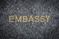 Gold Embassy Sign