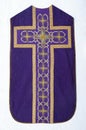 Gold embroidered church chasubles