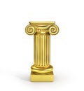 Gold empty column pedestal