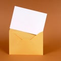 Gold envelope with blank message card