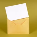 Gold envelope with blank message card