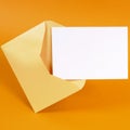 Gold envelope with blank message card