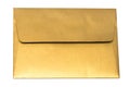 Gold envelope isolated