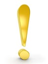 Gold exclamation mark symbol