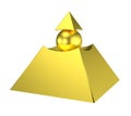 Golden eye of providence pyramid Royalty Free Stock Photo