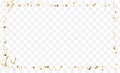 Gold Falling Confetti Design. Shiny Polka Royalty Free Stock Photo