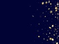 Gold falling star sparkle elements of glitter gradient vector background. Royalty Free Stock Photo