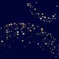 Gold falling star sparkle elements of glitter gradient vector background