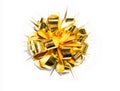 Gold fancy gift bow