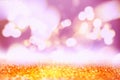 Gold Festive Christmas background. Colorful blurred texture. Abstract twinkled bright background with bokeh defocused golden light Royalty Free Stock Photo