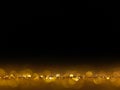 Gold Festive Christmas elegant abstract background with bokeh lights.