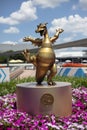 EPCOT Figment Golden Sculpture for the Walt Disney World\'s 50th Anniversary