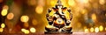 gold figurine of Ganesha. Selective focus. Royalty Free Stock Photo