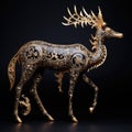 Gold Filigree Inlaid Markhor