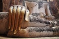 Gold fingers of iconic big buddha statue