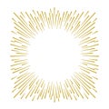 Gold firework design on white background