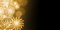 Gold fireworks background Royalty Free Stock Photo