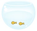 Gold fish bowl Royalty Free Stock Photo