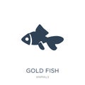 gold fish icon in trendy design style. gold fish icon isolated on white background. gold fish vector icon simple and modern flat Royalty Free Stock Photo