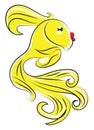 Gold fish, illustration, vector Royalty Free Stock Photo
